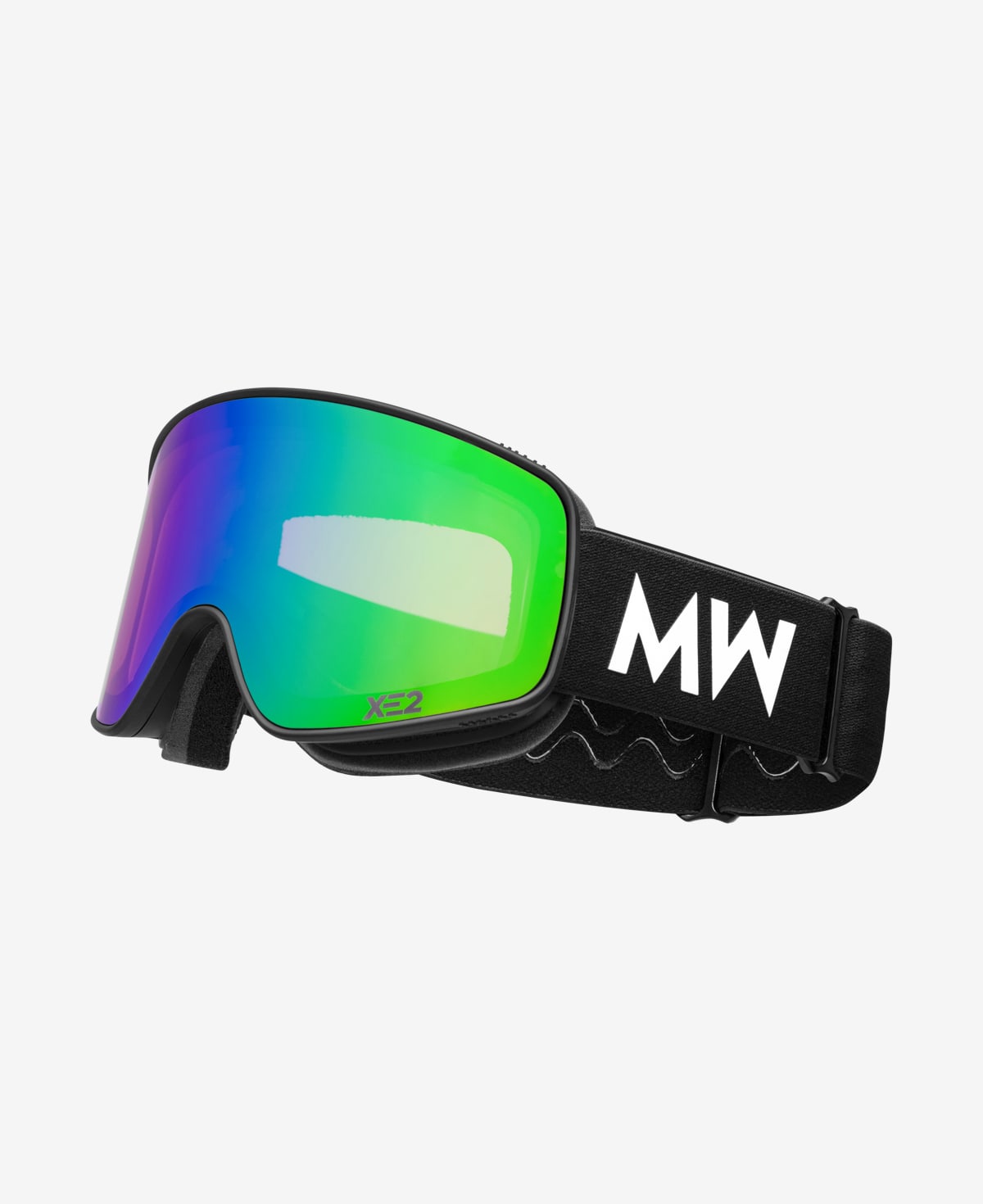 messyweekend-flash-kinder-skibrille-black-green-verspiegelt image 2
