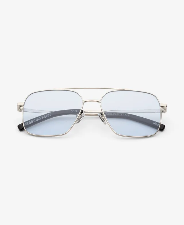 messyweekend-veo-sonnenbrille-shiny-silver-soft-blue image 1