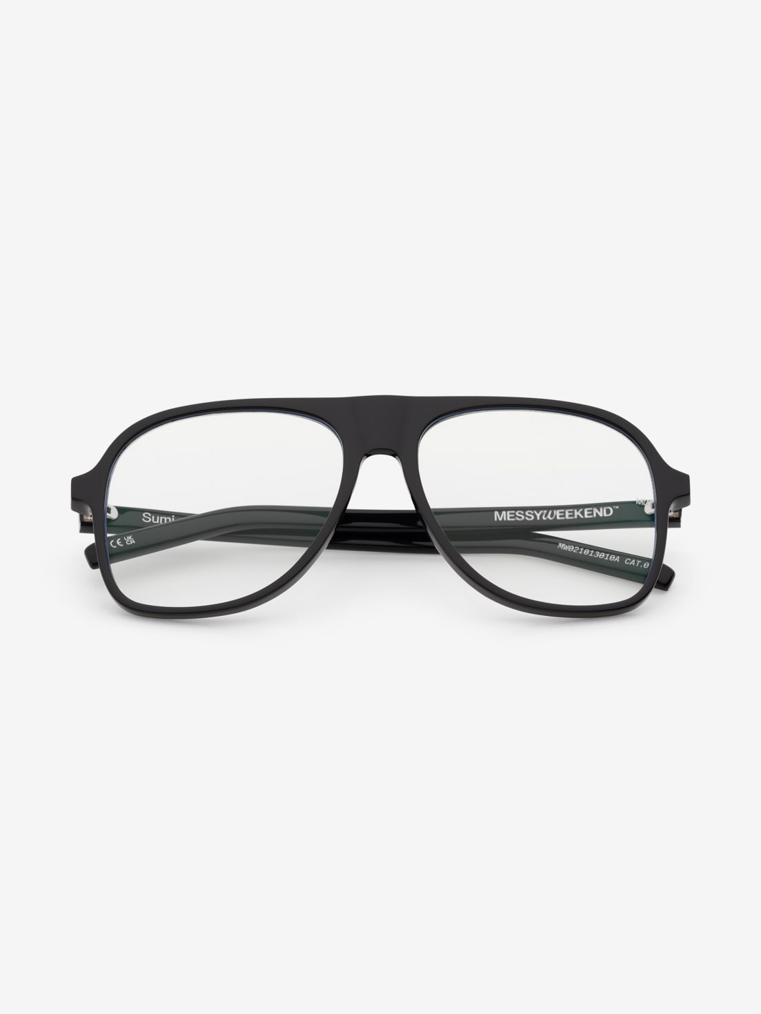 messyweekend-sumi-pilotenbrille-black-clear image 1