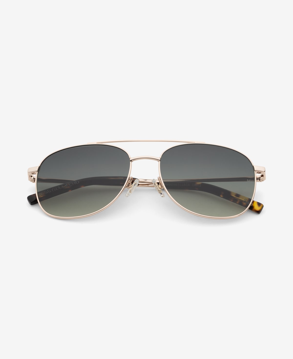 messyweekend-sain-sonnenbrille-shiny-gold-deep-green-gradient image 1