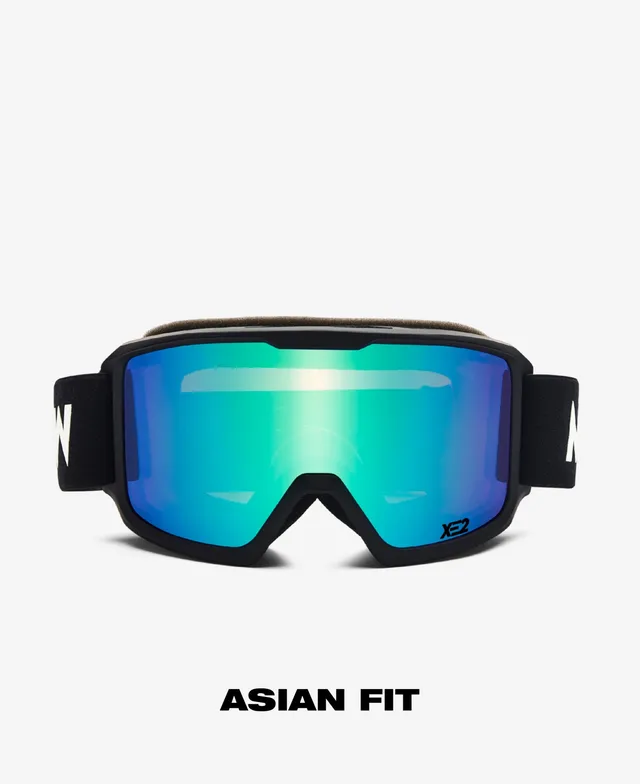 messyweekend-ferdi-asian-fit-skibrille-black-green-mirrored image 1
