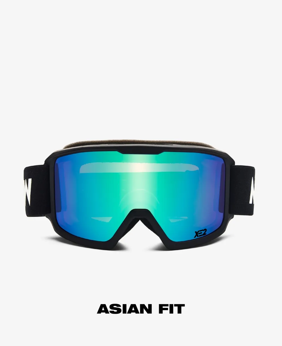 messyweekend-ferdi-asian-fit-skibrille-black-green-mirrored image 1