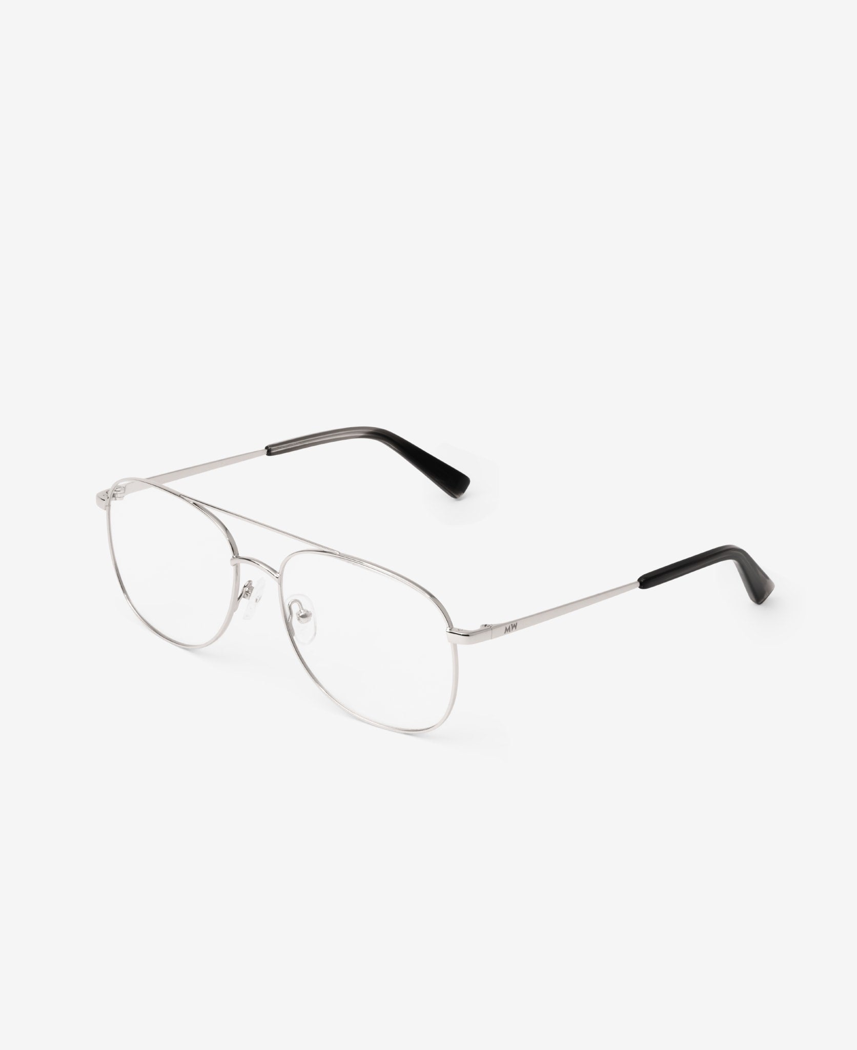 messyweekend-duke-optics-blaulichtbrille-silver-clear-metall-aviator image 2