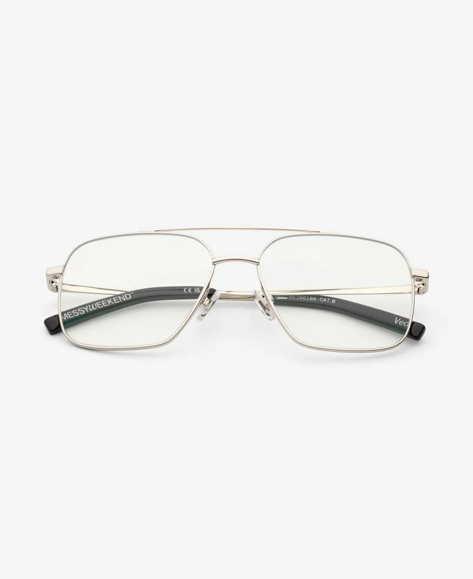 messyweekend-veo-sonnenbrille-shiny-silver-clear image 1