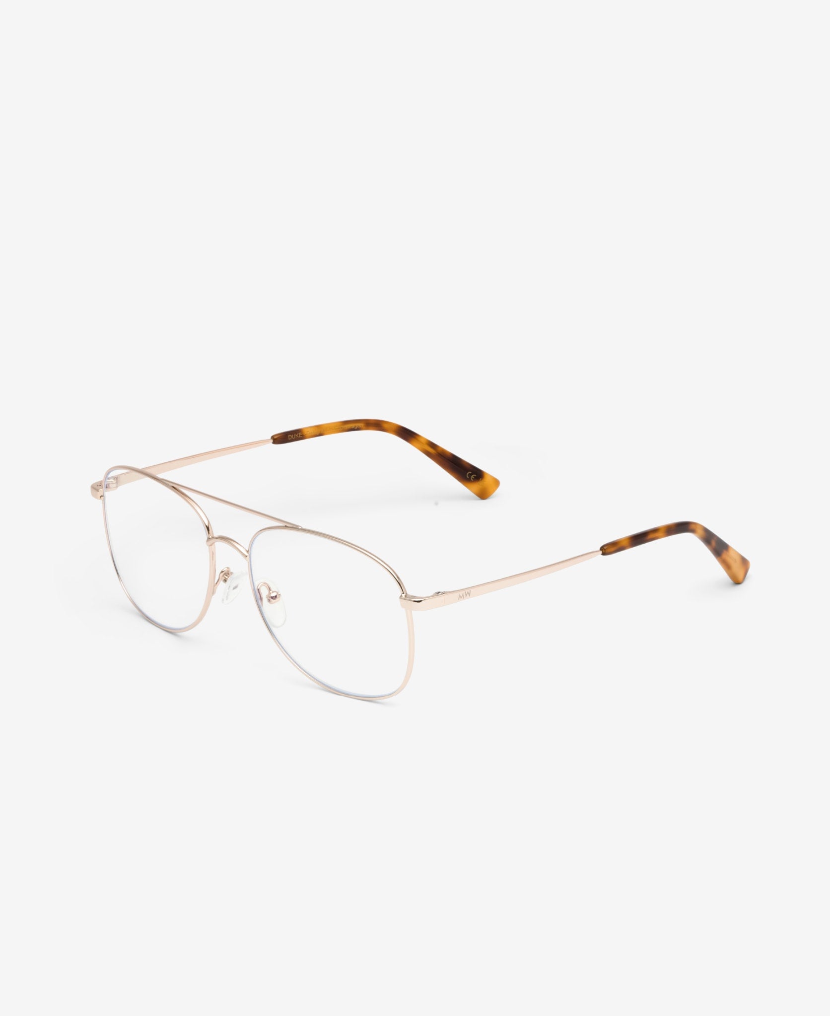 messyweekend-duke-optics-blaulichtbrille-aviator-gold-clear image 2