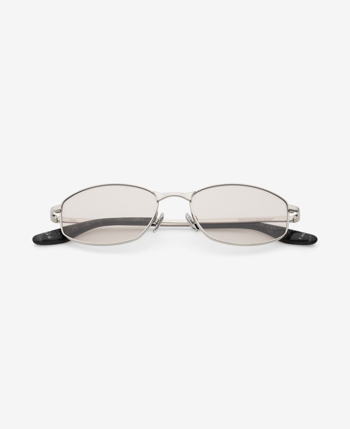 messyweekend-nao-sonnenbrille-shiny-silver-soft-brown image 1