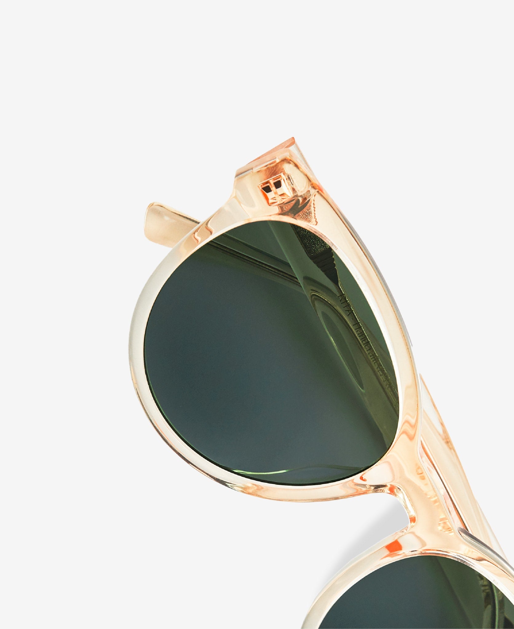 messyweekend-rita-sonnenbrille-champagne-green-rund-oversized image 5