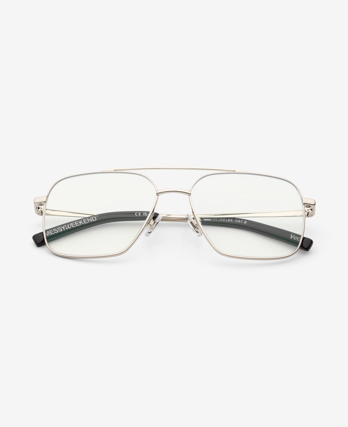 messyweekend-veo-sonnenbrille-shiny-silver-clear image 1