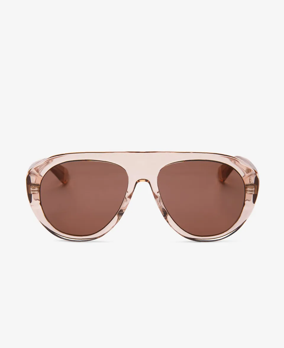 messyweekend-mick-sonnenbrille-peach-brown-oversized-aviator-acetat image 1