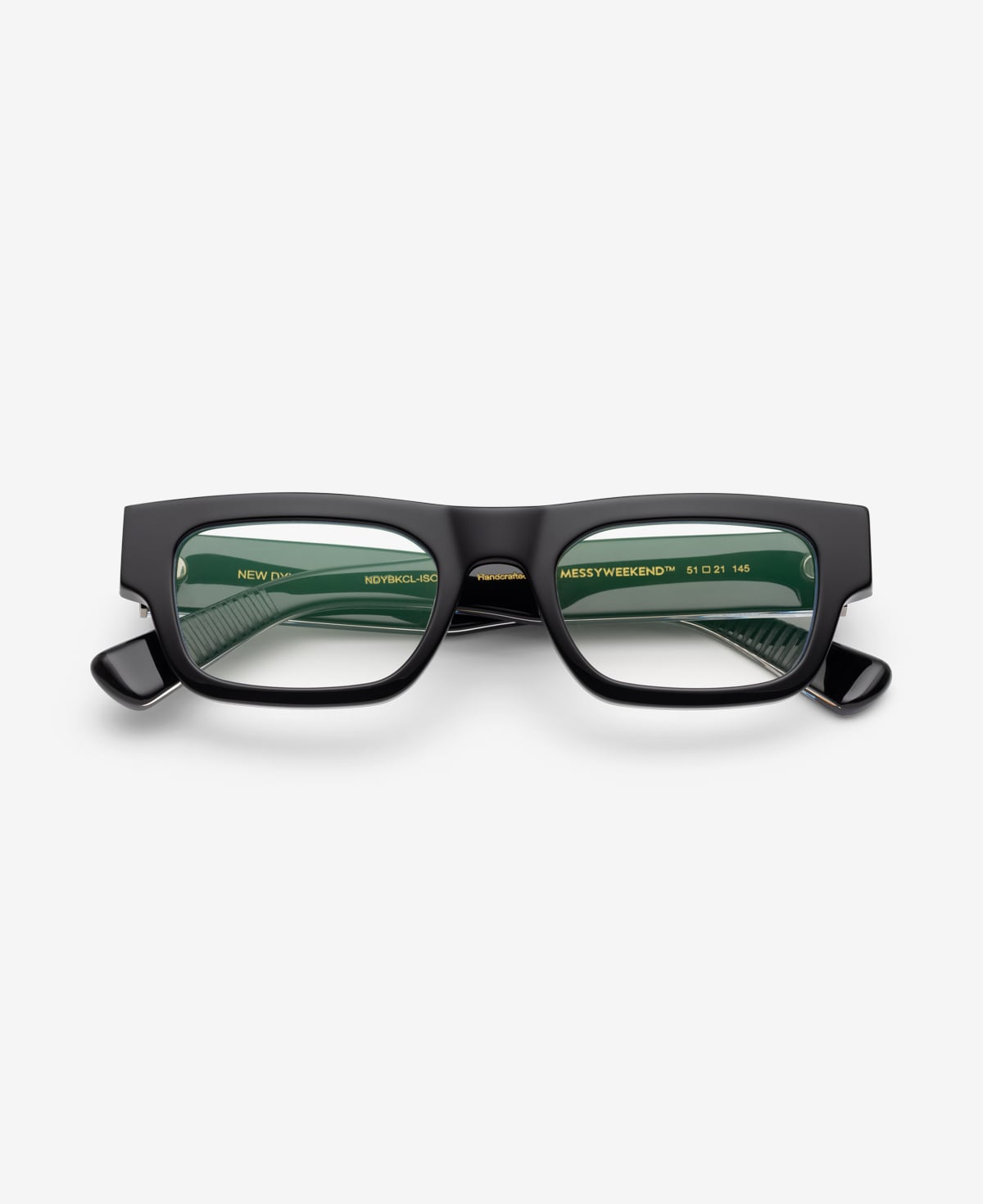 messyweekend-new-dylan-blaulichtbrille-black-transparent-clear-rechteck-acetat image 1