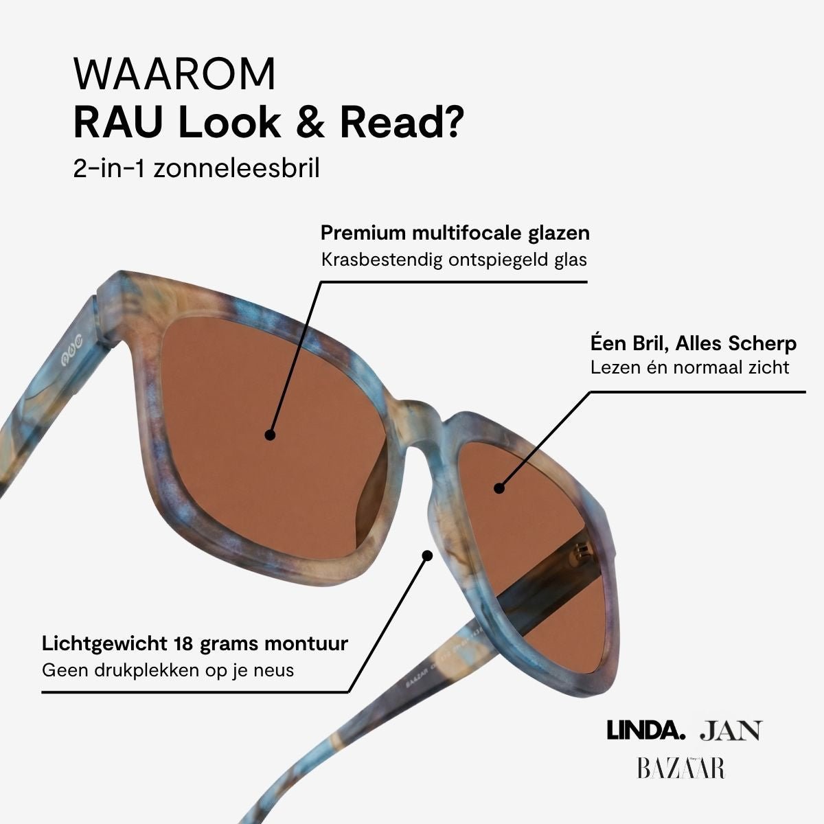 rau-readers-bazaar-multifokale-sonnenbrille-tortoise-blue-matte image 3