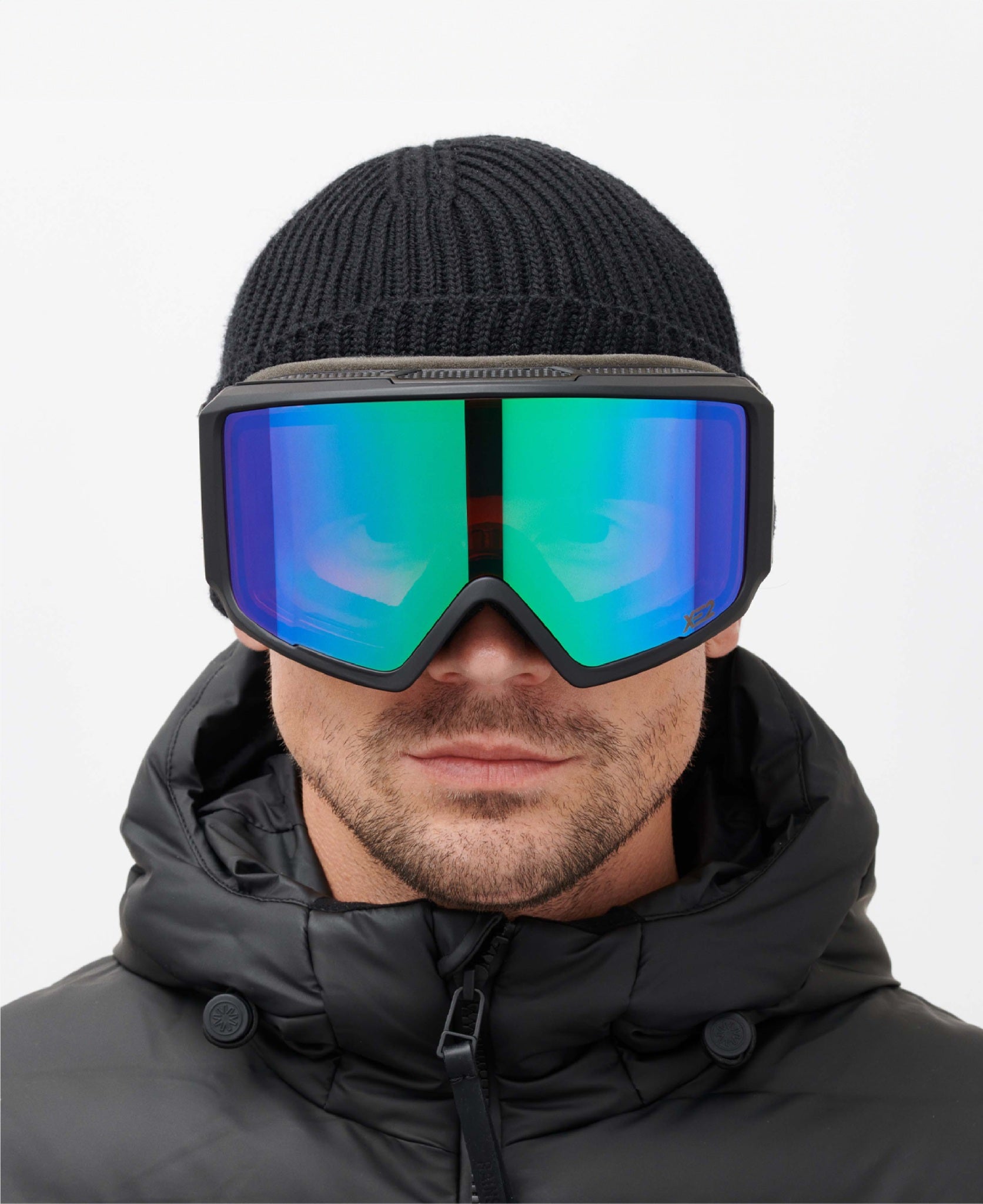 messyweekend-flip-xe2-skibrille-black-green-mirrored image 4