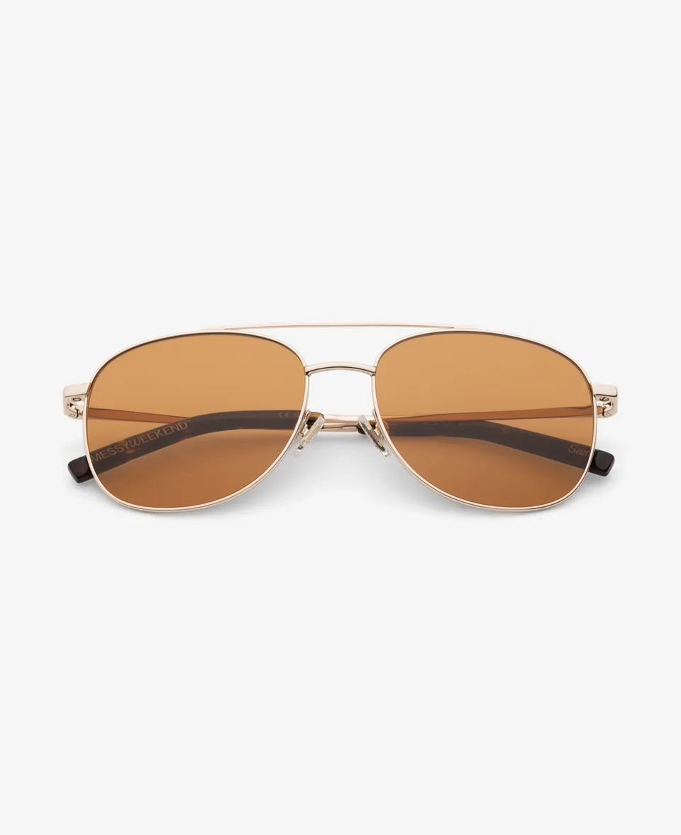 messyweekend-sain-aviator-sonnenbrille-shiny-gold-rich-orange image 1