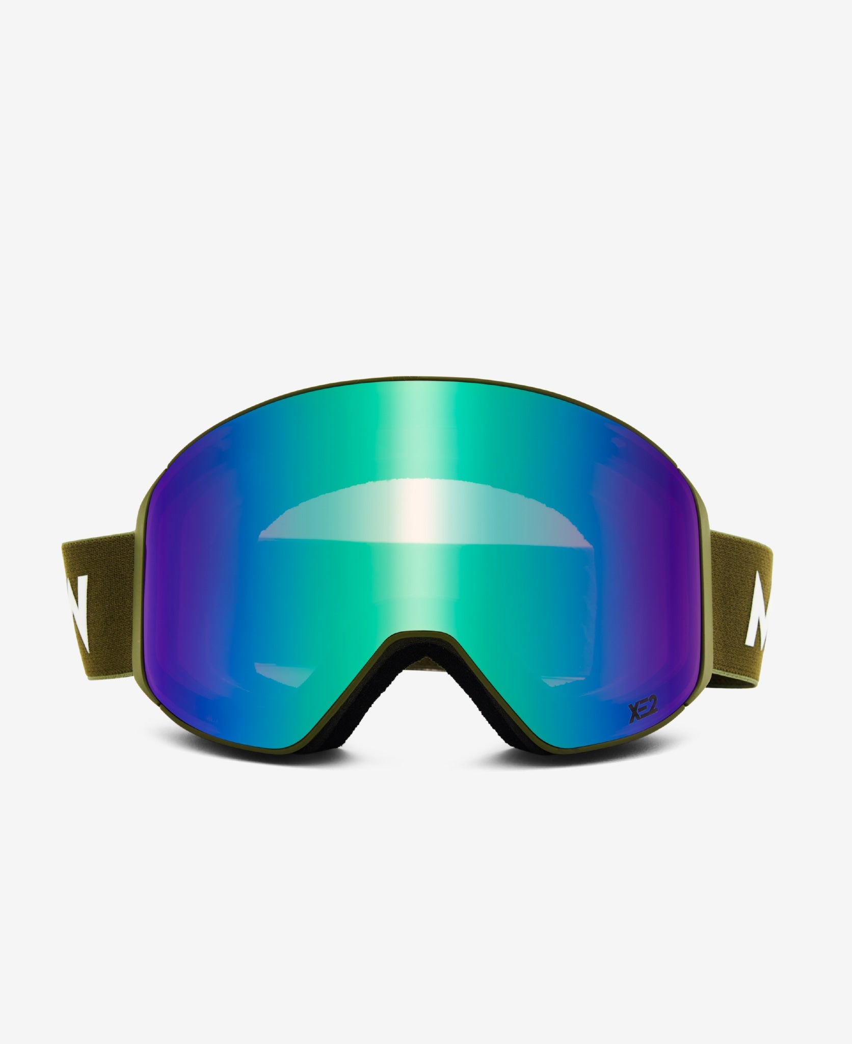 messyweekend-clear-xe2-asian-fit-skibrille-army-green-mirrored image 7