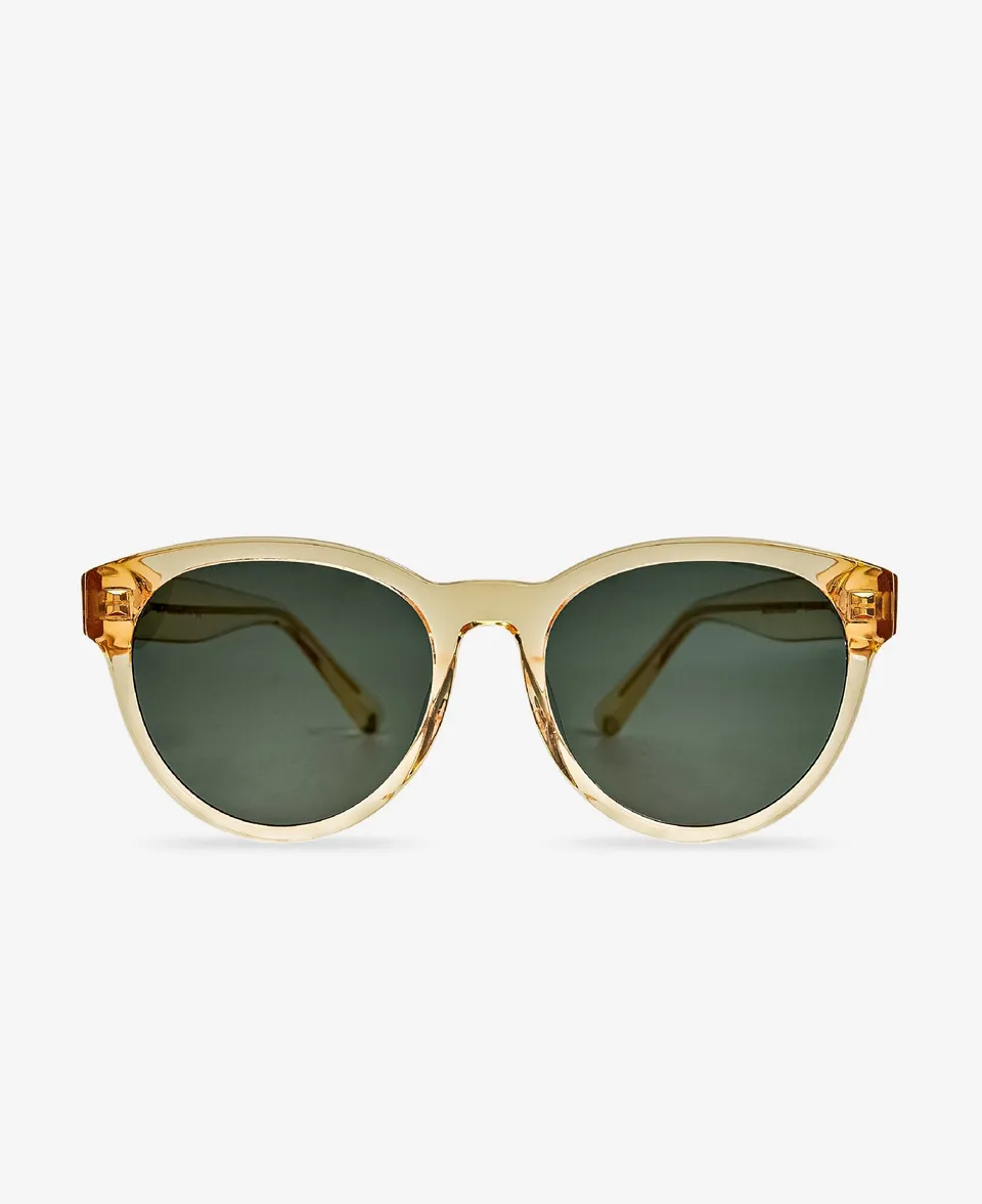 messyweekend-rita-sonnenbrille-champagne-green-rund-oversized image 1