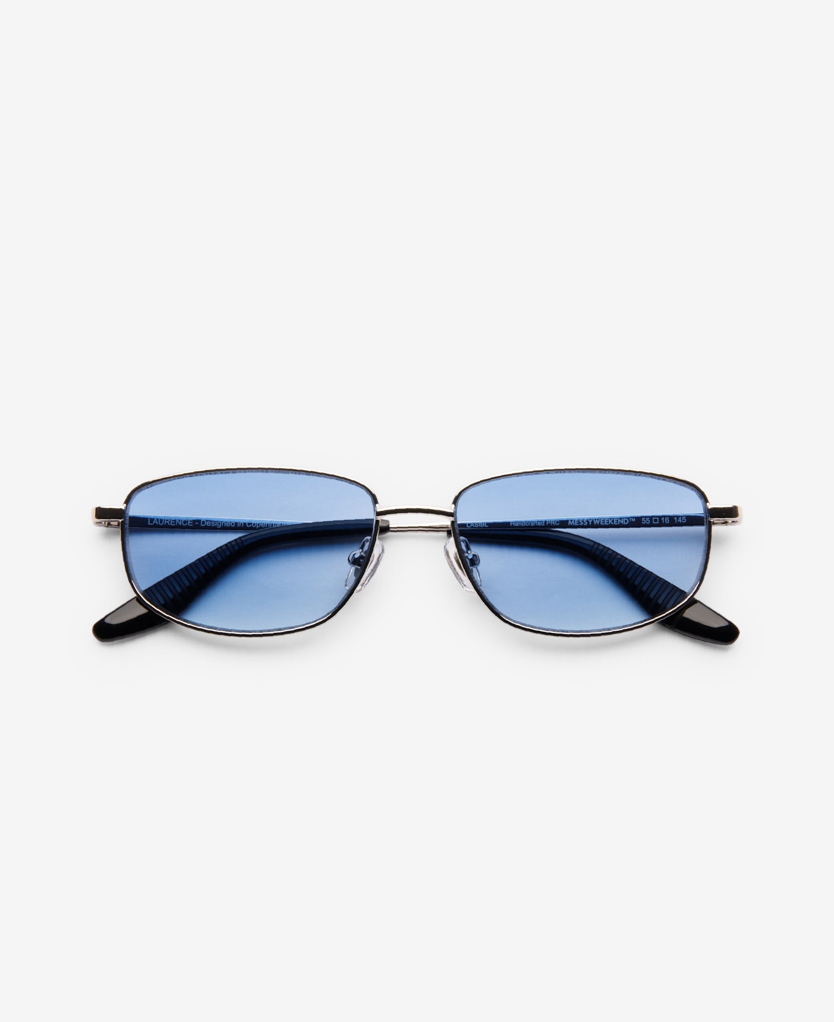 messyweekend-laurence-sonnenbrille-black-gradient-blue-metall-rechteckig image 2
