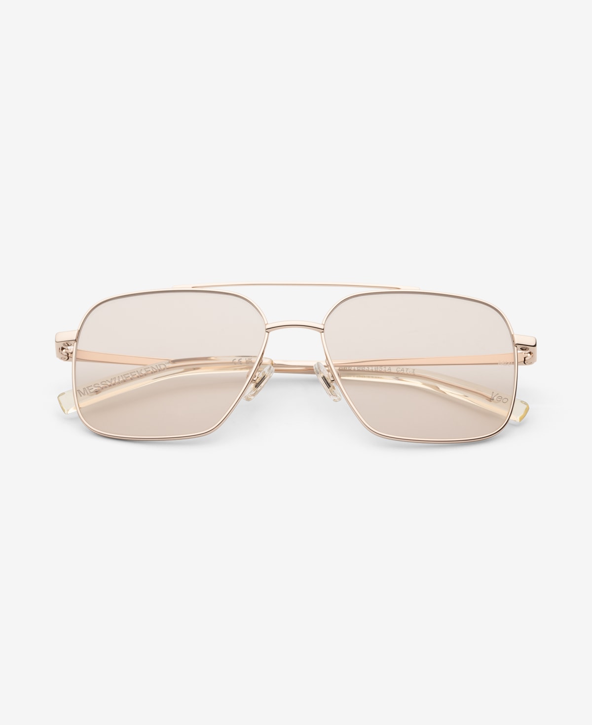 messyweekend-veo-aviator-sonnenbrille-shiny-gold-soft-brown image 1