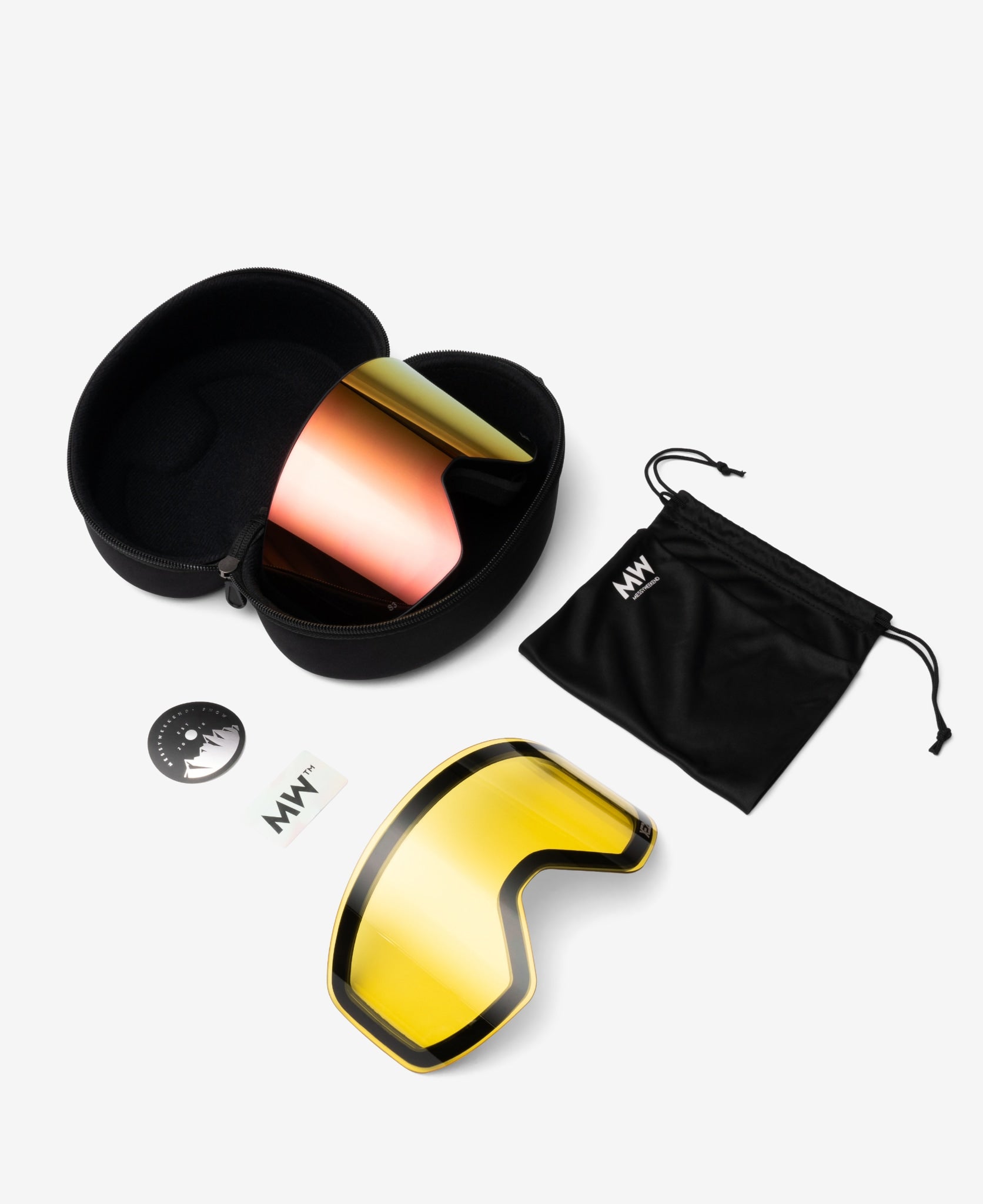 messyweekend-clear-xe2-skibrille-black-sunset image 5