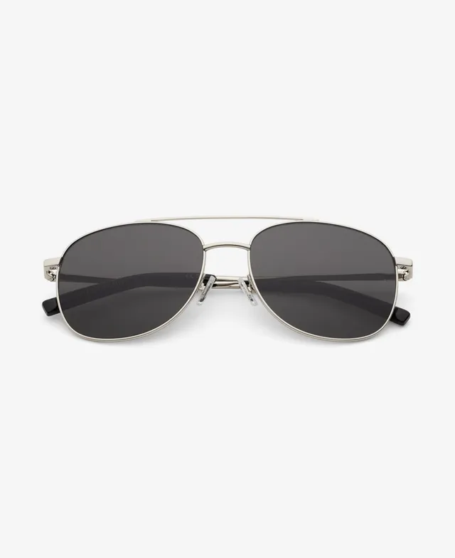 messyweekend-sain-aviator-sonnenbrille-shiny-silver-deep-grey image 1