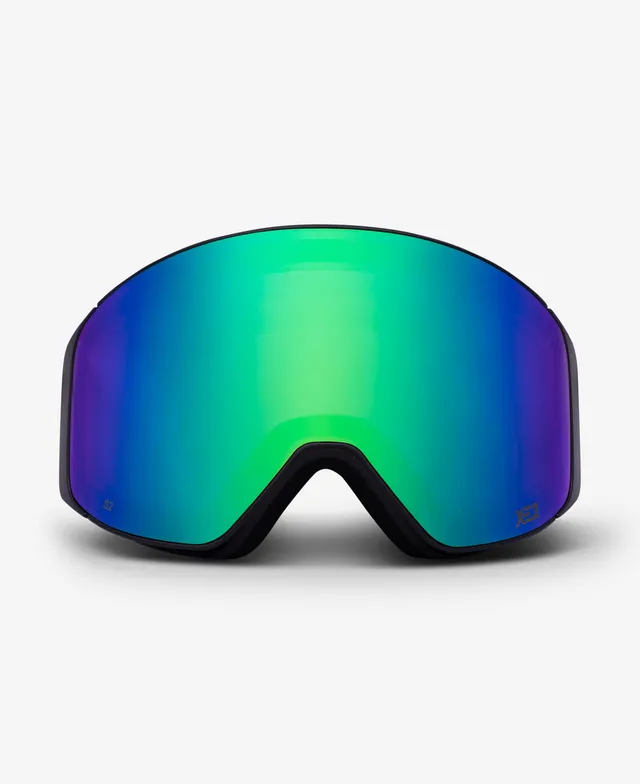 messyweekend-clear-xe2-skibrille-black-green-mirrored image 1