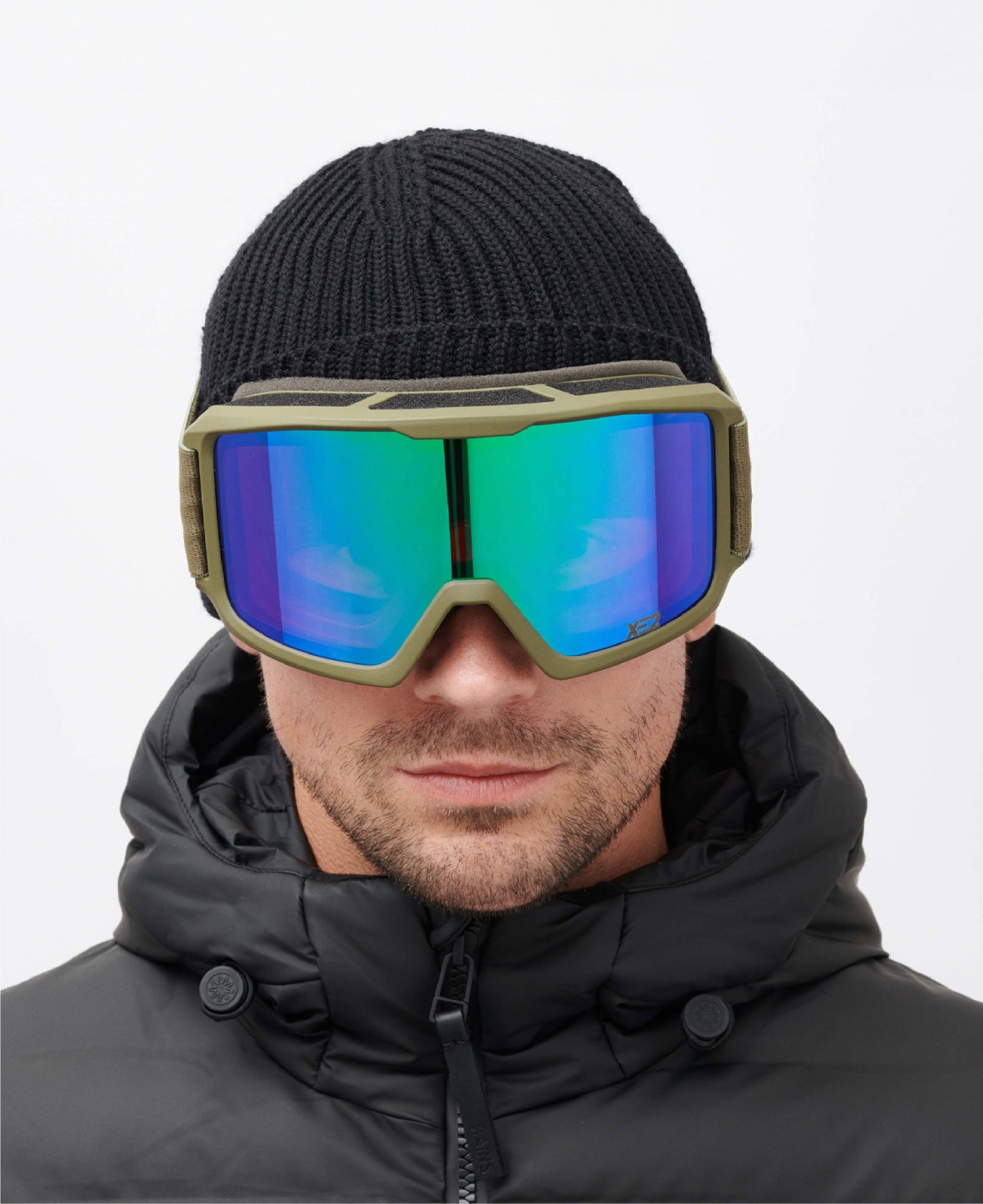 messyweekend-ferdi-xe2-skibrille-army-green-mirrored image 4