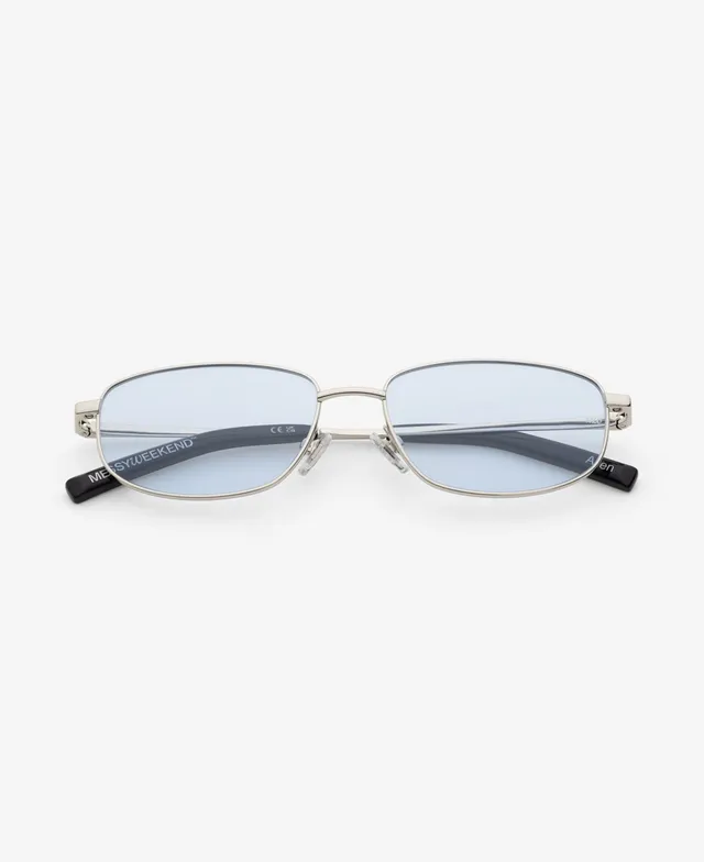 messyweekend-aven-brille-shiny-silver-soft-blue-rechteck-metall image 1