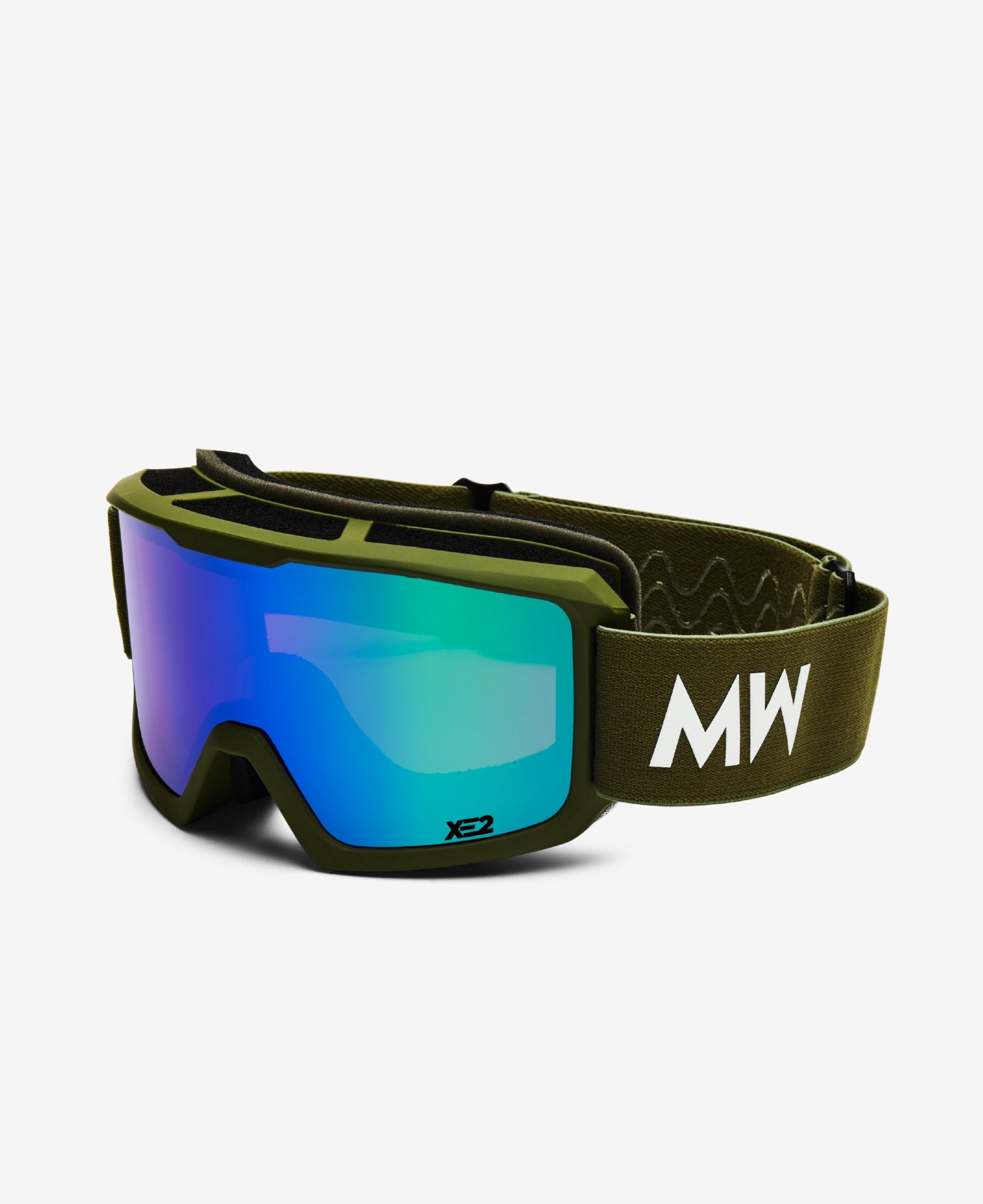 messyweekend-ferdi-xe2-skibrille-army-green-mirrored image 2