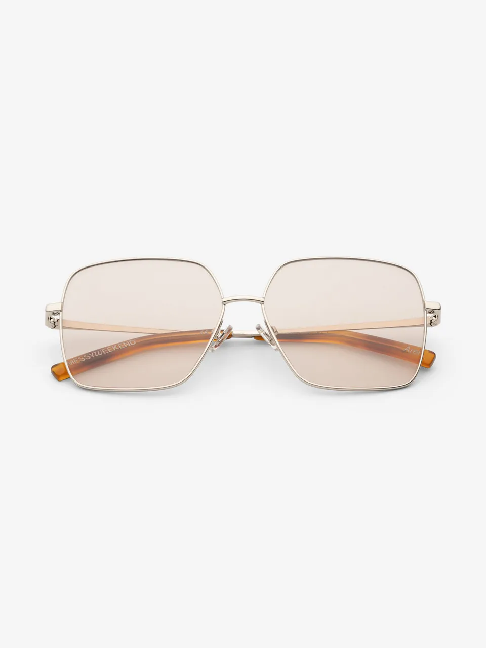 messyweekend-arel-sonnenbrille-shiny-silver-soft-brown image 1