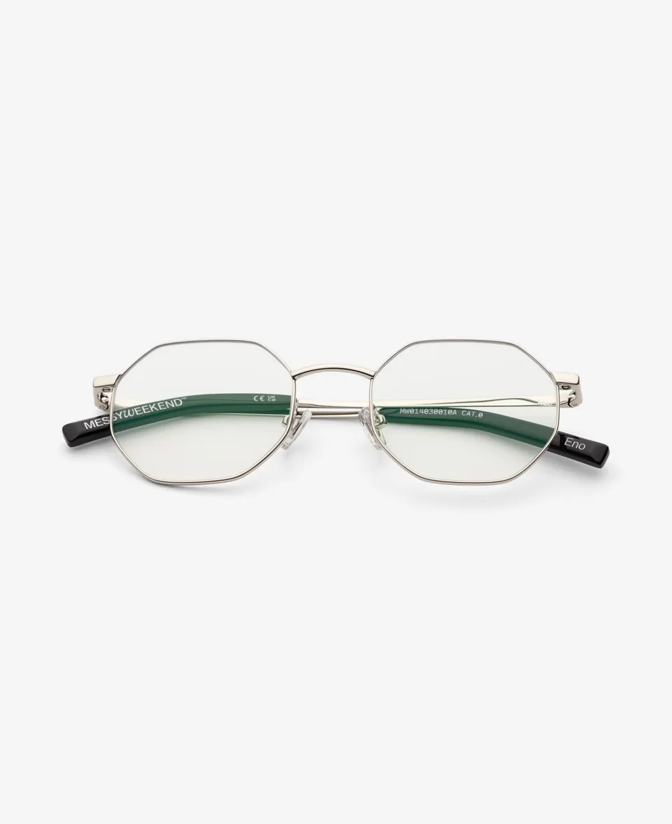 messyweekend-eno-sonnenbrille-shiny-silver-clear image 1