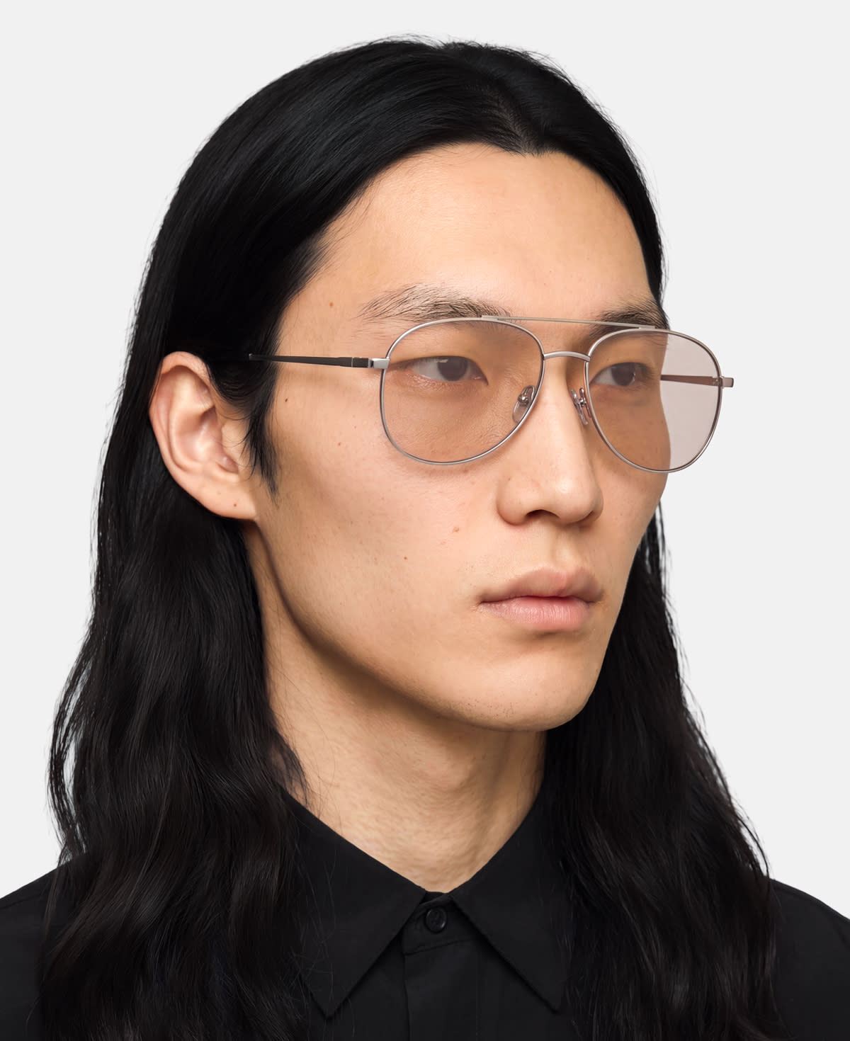 messyweekend-sain-aviator-sonnenbrille-shiny-silver-soft-brown image 3