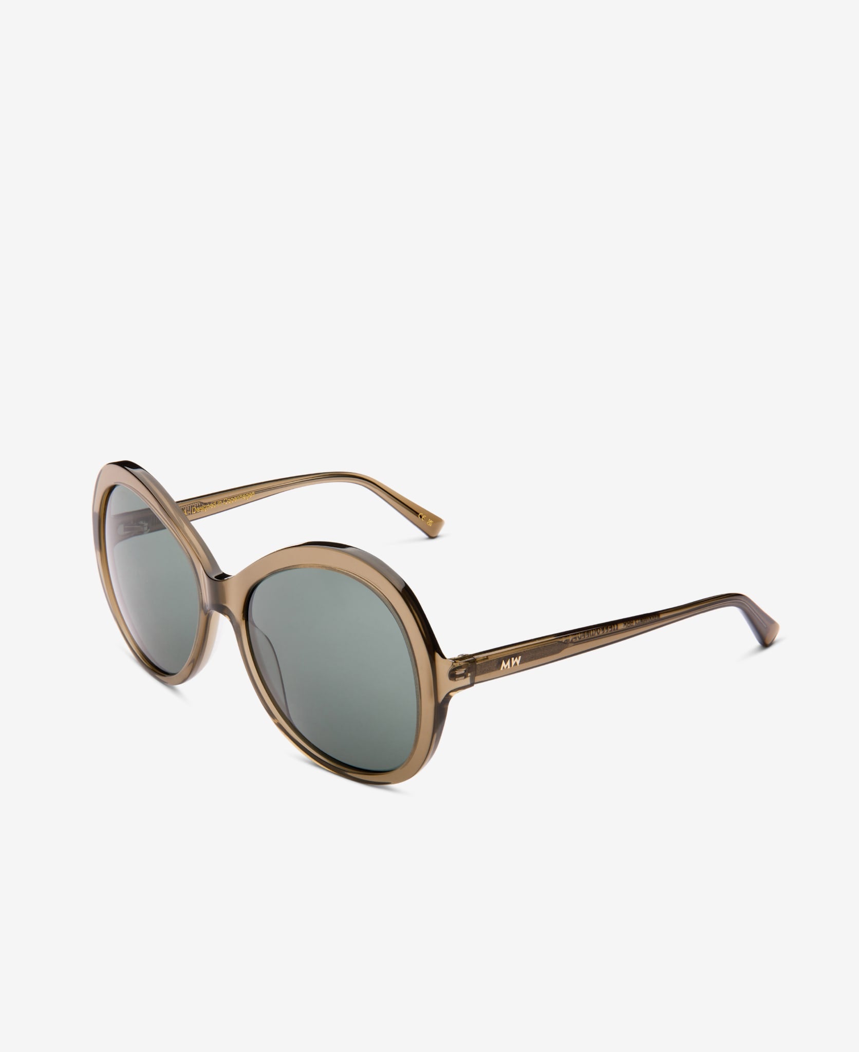 messyweekend-olivia-sonnenbrille-bottle-green-green-rund-oversized image 2