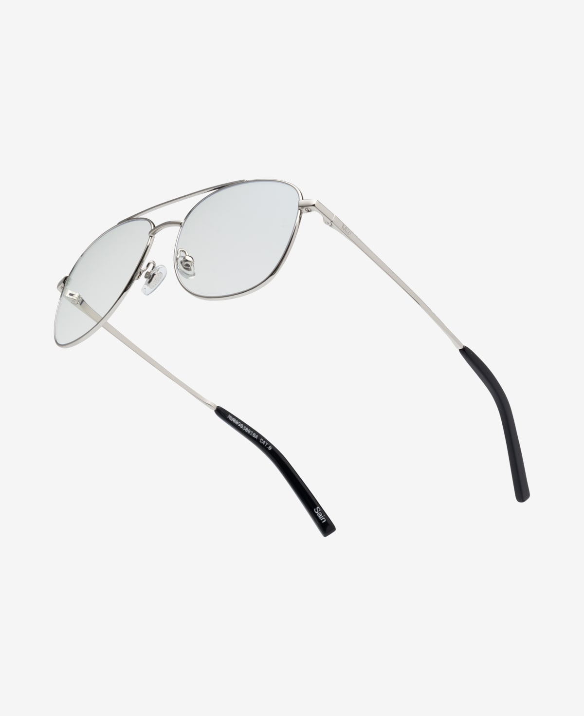 messyweekend-sain-sonnenbrille-shiny-silver-clear image 4