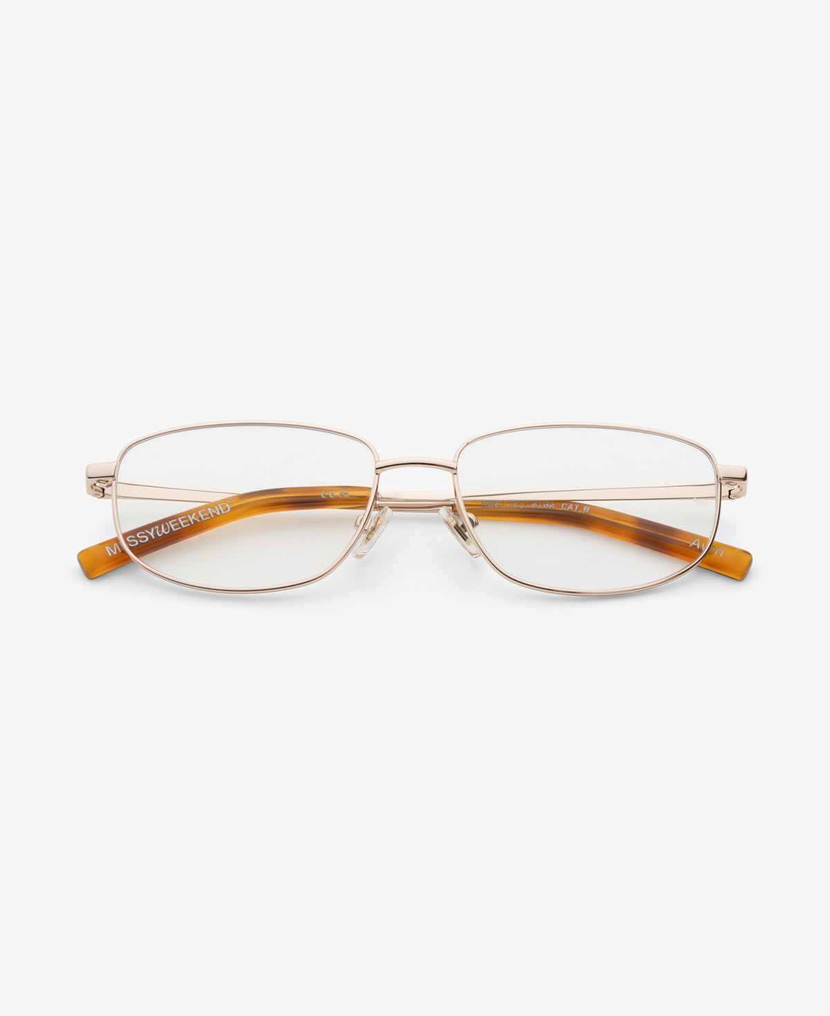 messyweekend-aven-brille-shiny-gold-clear image 1