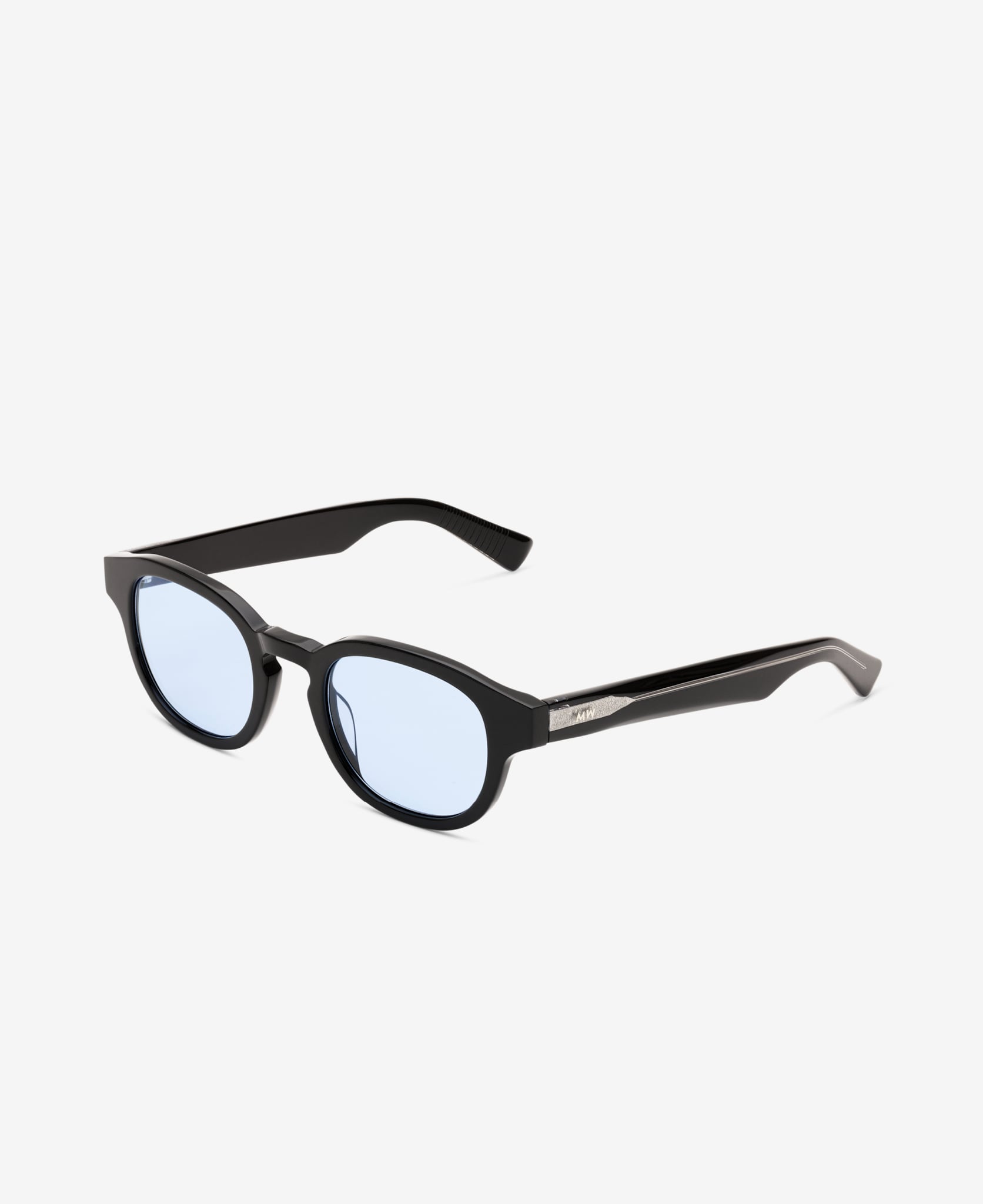 messyweekend-bille-blaulichtbrille-black-blue-tint-vintage-acetat image 2