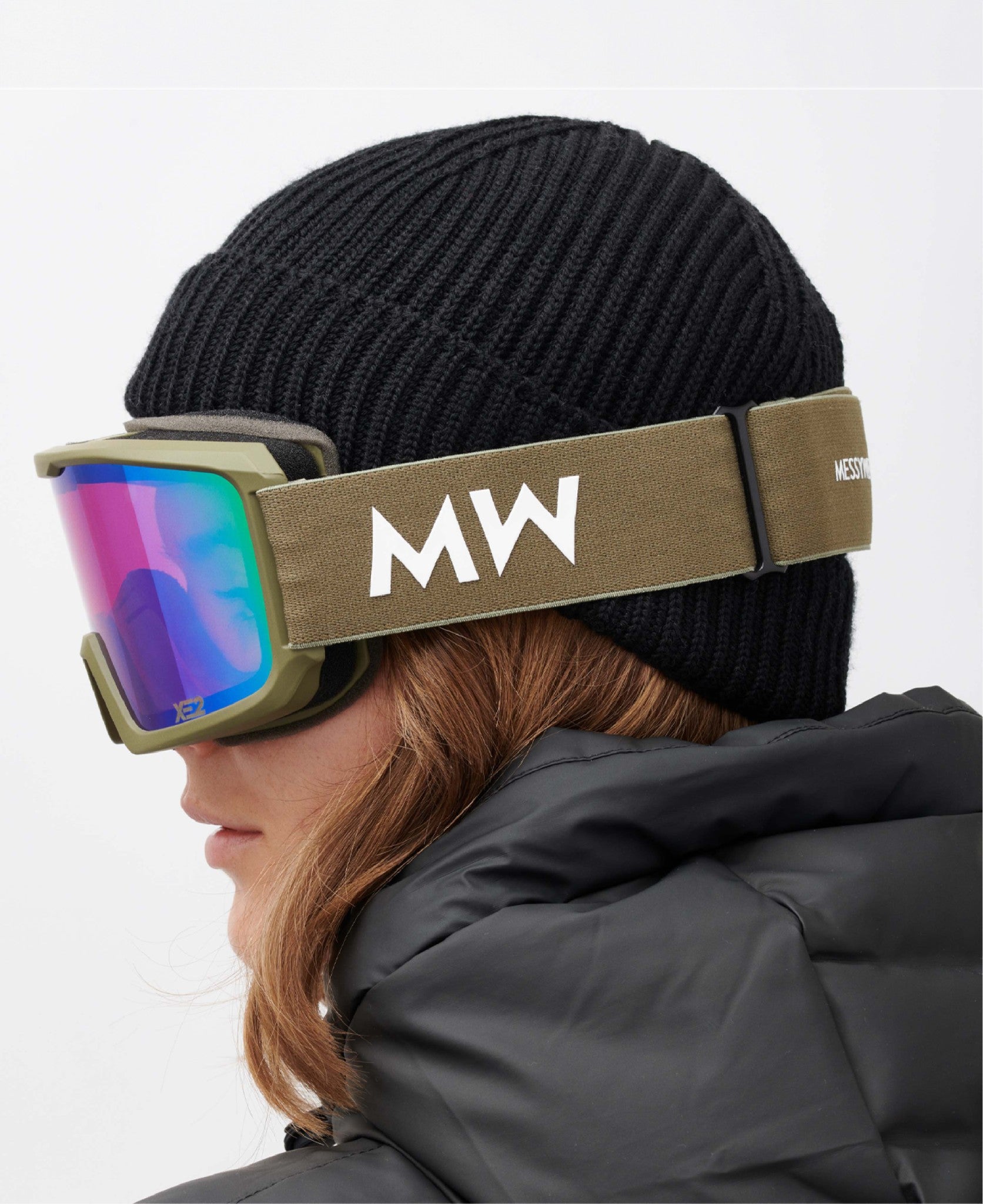 messyweekend-ferdi-xe2-skibrille-army-green-mirrored image 3