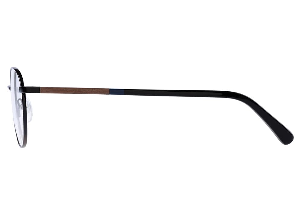 botaniq-brille-mit-sehst-rke-f-r-herren-rund-edelstahl-schwarz-holz-blau-inkl-et image 3