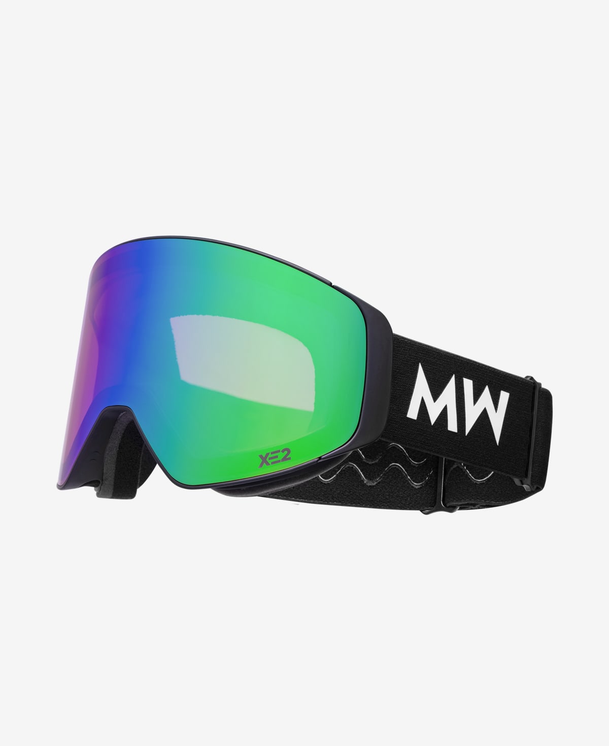 messyweekend-clear-xe2-skibrille-black-green-mirrored image 3