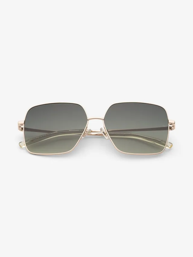 messyweekend-arel-sonnenbrille-shiny-gold-deep-green-gradient image 1