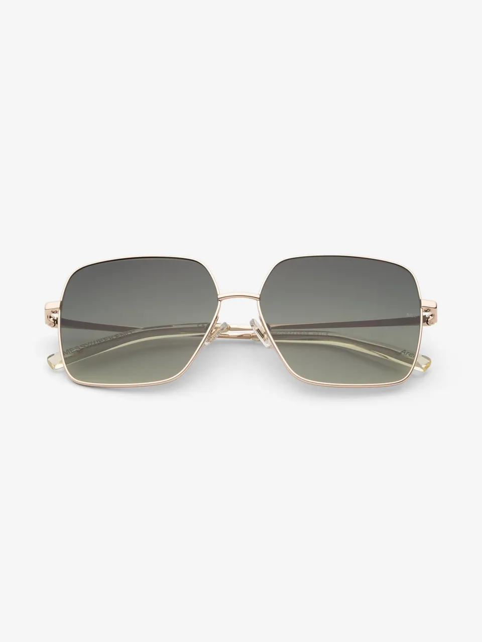 messyweekend-arel-sonnenbrille-shiny-gold-deep-green-gradient image 1