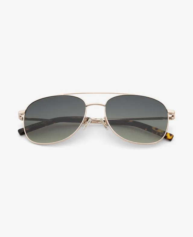 messyweekend-sain-sonnenbrille-shiny-gold-deep-green-gradient image 1
