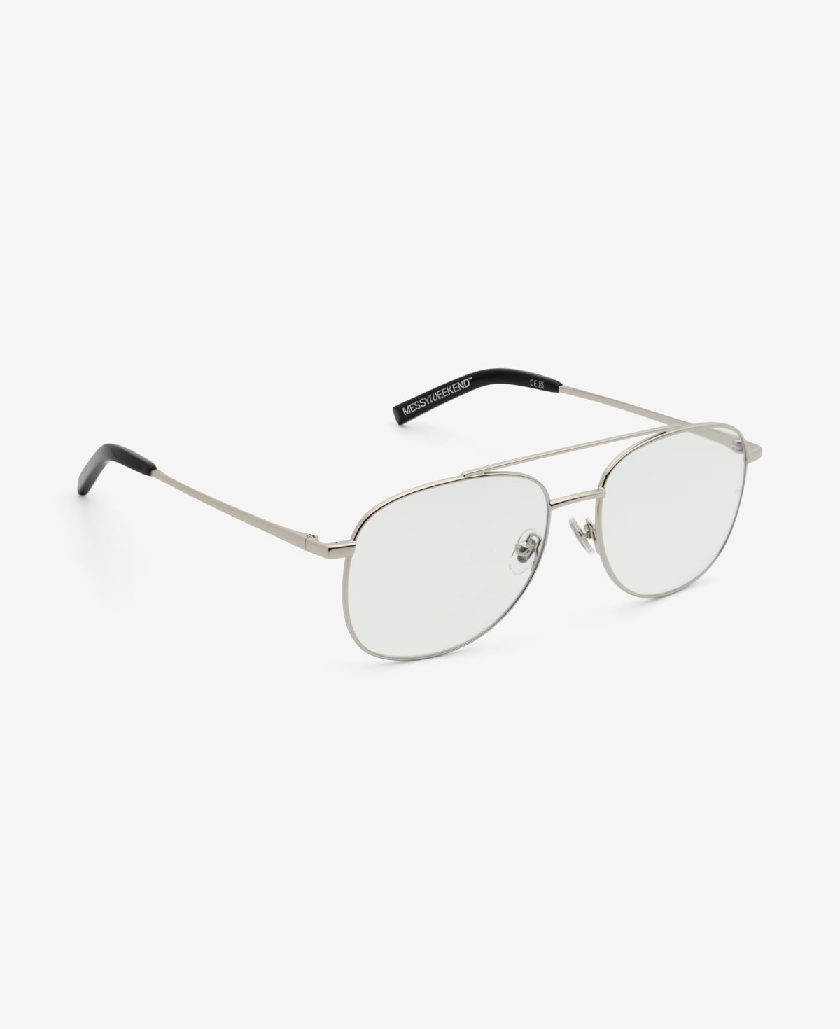 messyweekend-sain-sonnenbrille-shiny-silver-clear image 5