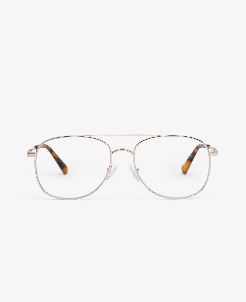 messyweekend-duke-optics-blaulichtbrille-aviator-gold-clear image 1
