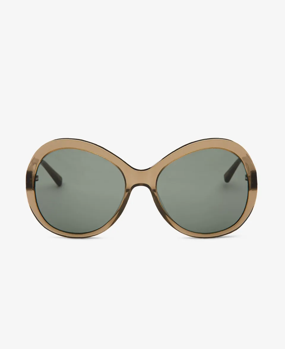 messyweekend-olivia-sonnenbrille-bottle-green-green-rund-oversized image 1