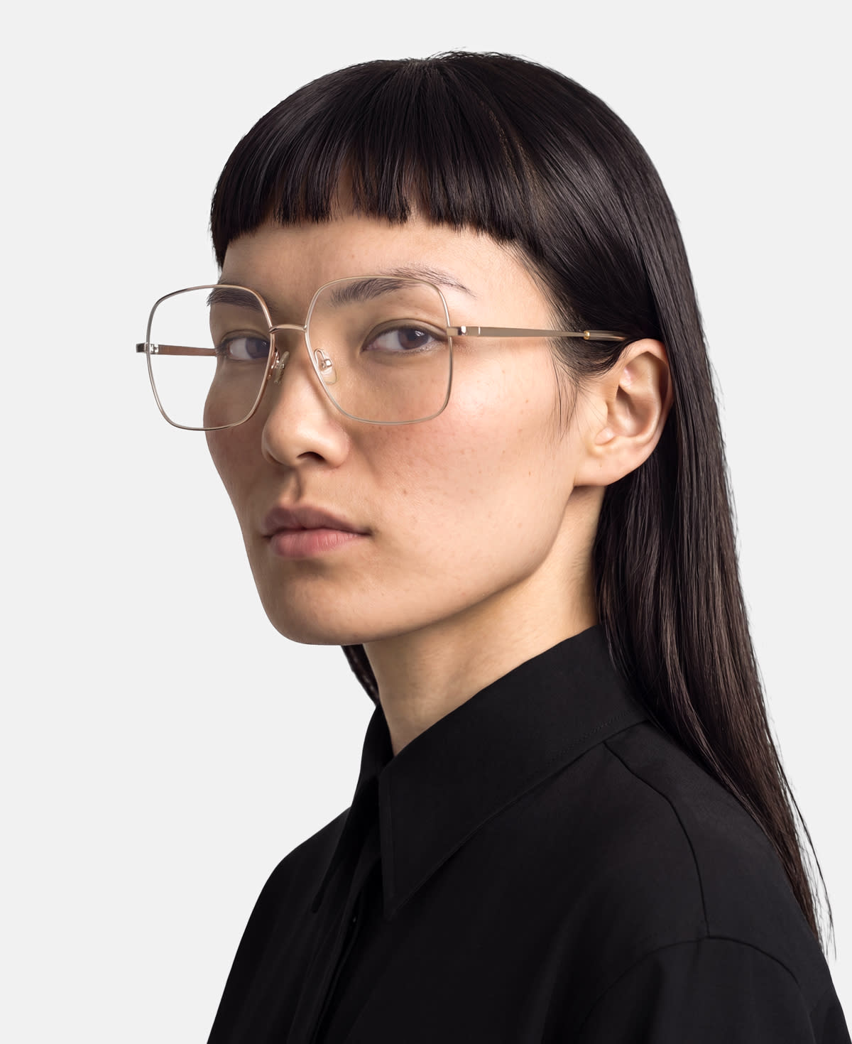 messyweekend-arel-sonnenbrille-shiny-gold-clear-navigator image 3