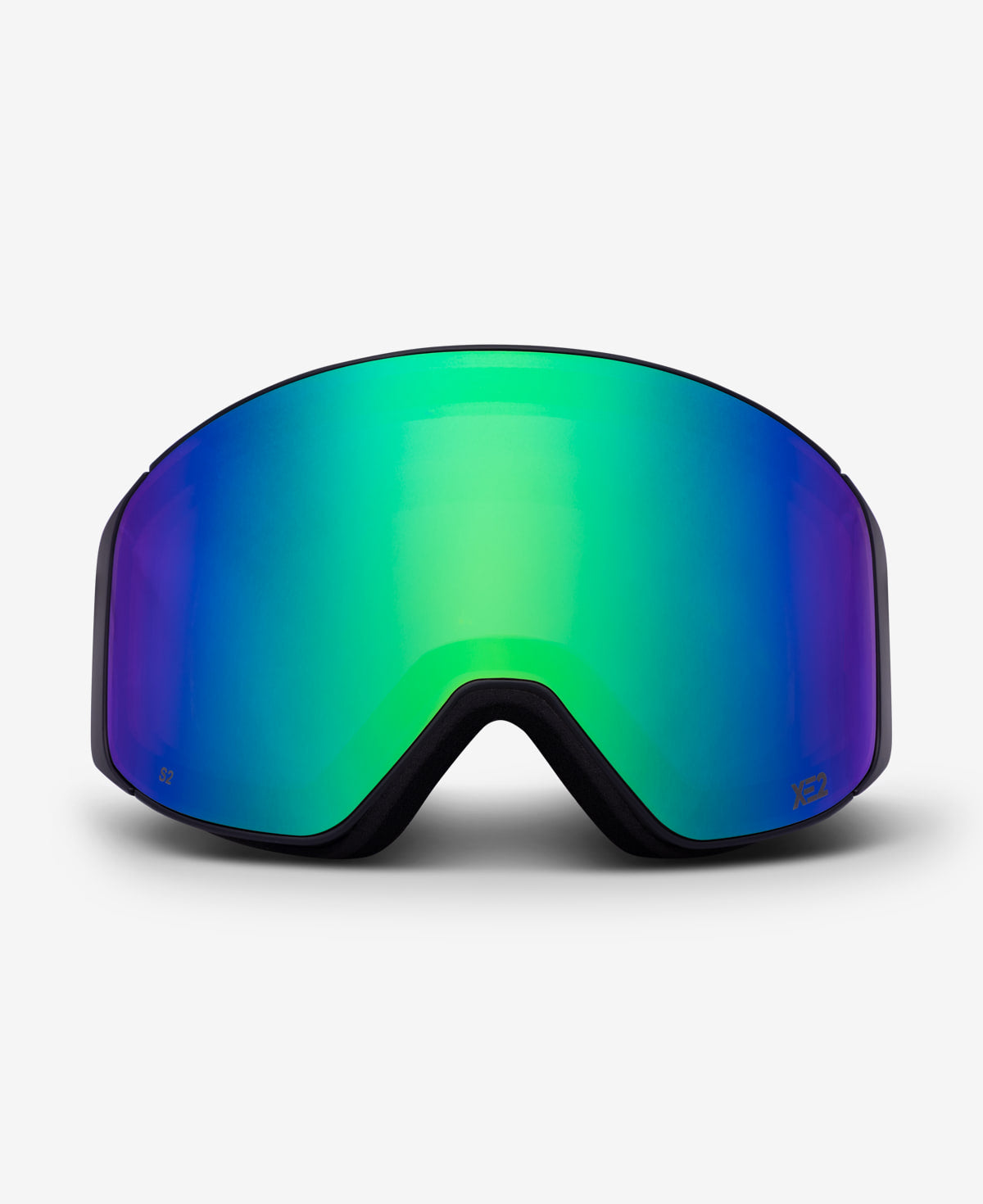 messyweekend-clear-xe2-skibrille-black-green-mirrored image 1