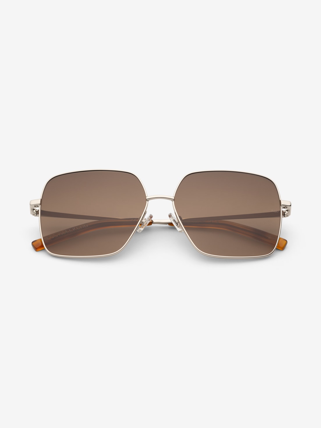 messyweekend-arel-sonnenbrille-shiny-silver-deep-brown-gradient-navigator image 1