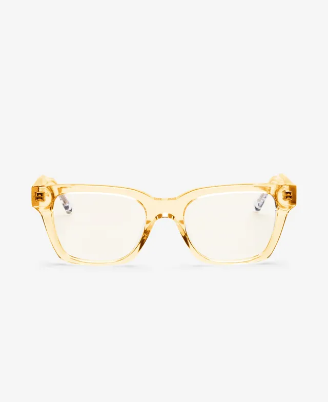 messyweekend-dean-blaulichtbrille-champagne-clear-rechteckig-chunky image 1