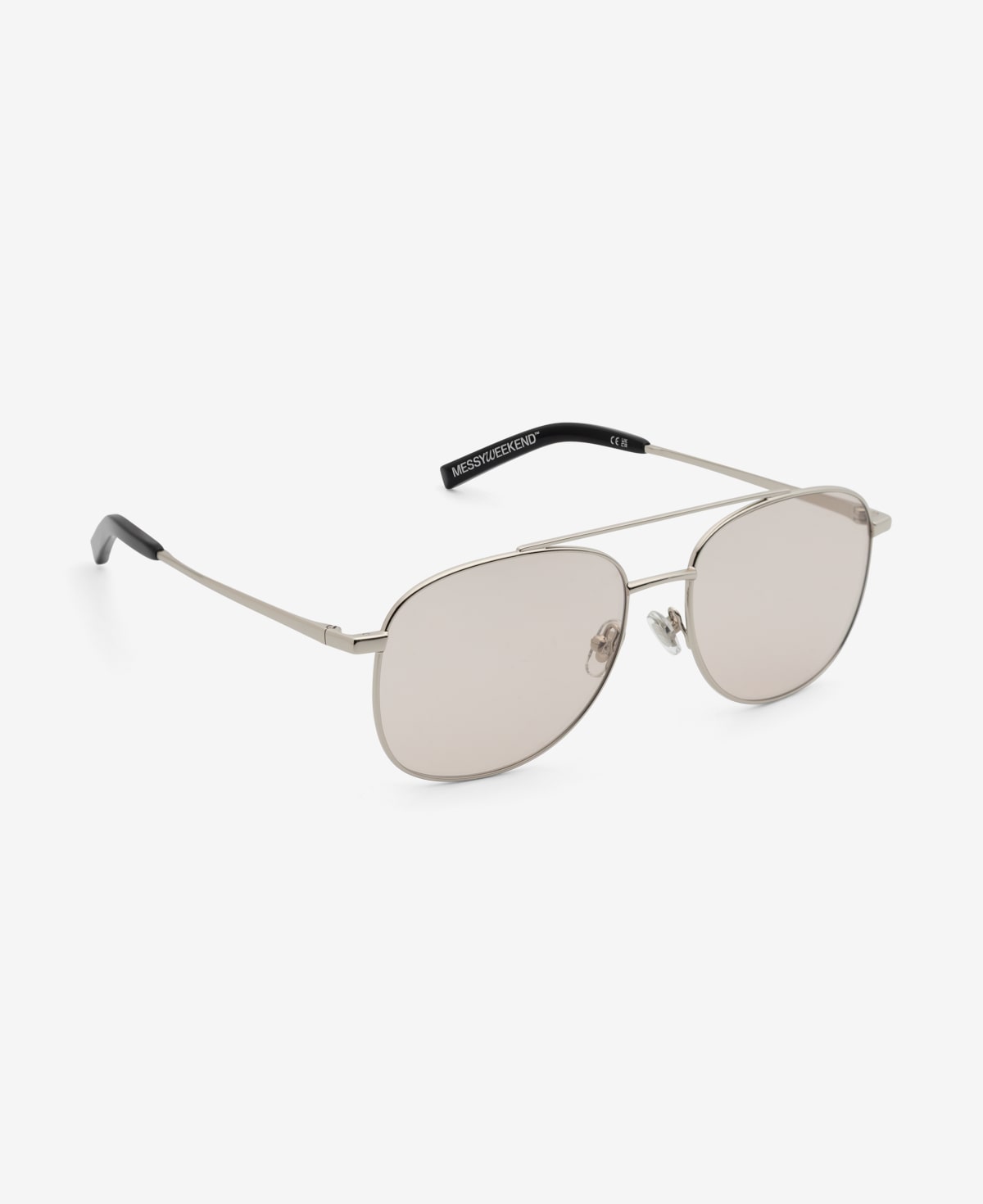 messyweekend-sain-aviator-sonnenbrille-shiny-silver-soft-brown image 5
