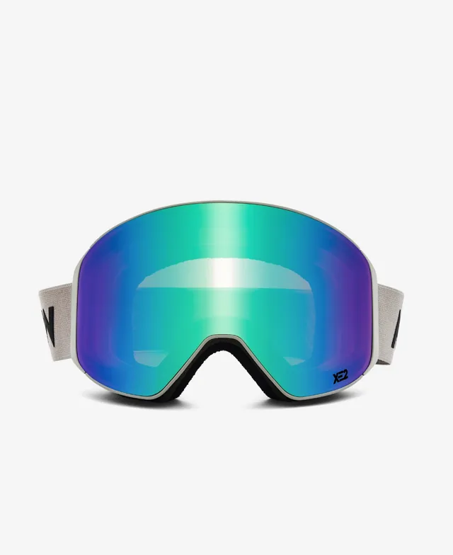 messyweekend-clear-xe2-skibrille-light-grey-green-mirrored-rahmenlos image 1