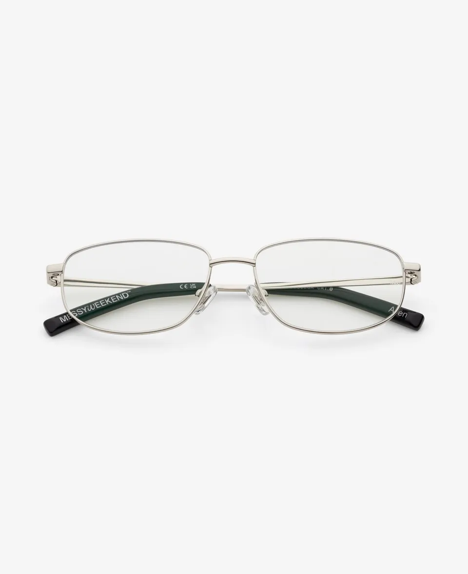 messyweekend-aven-sonnenbrille-shiny-silver-clear image 1
